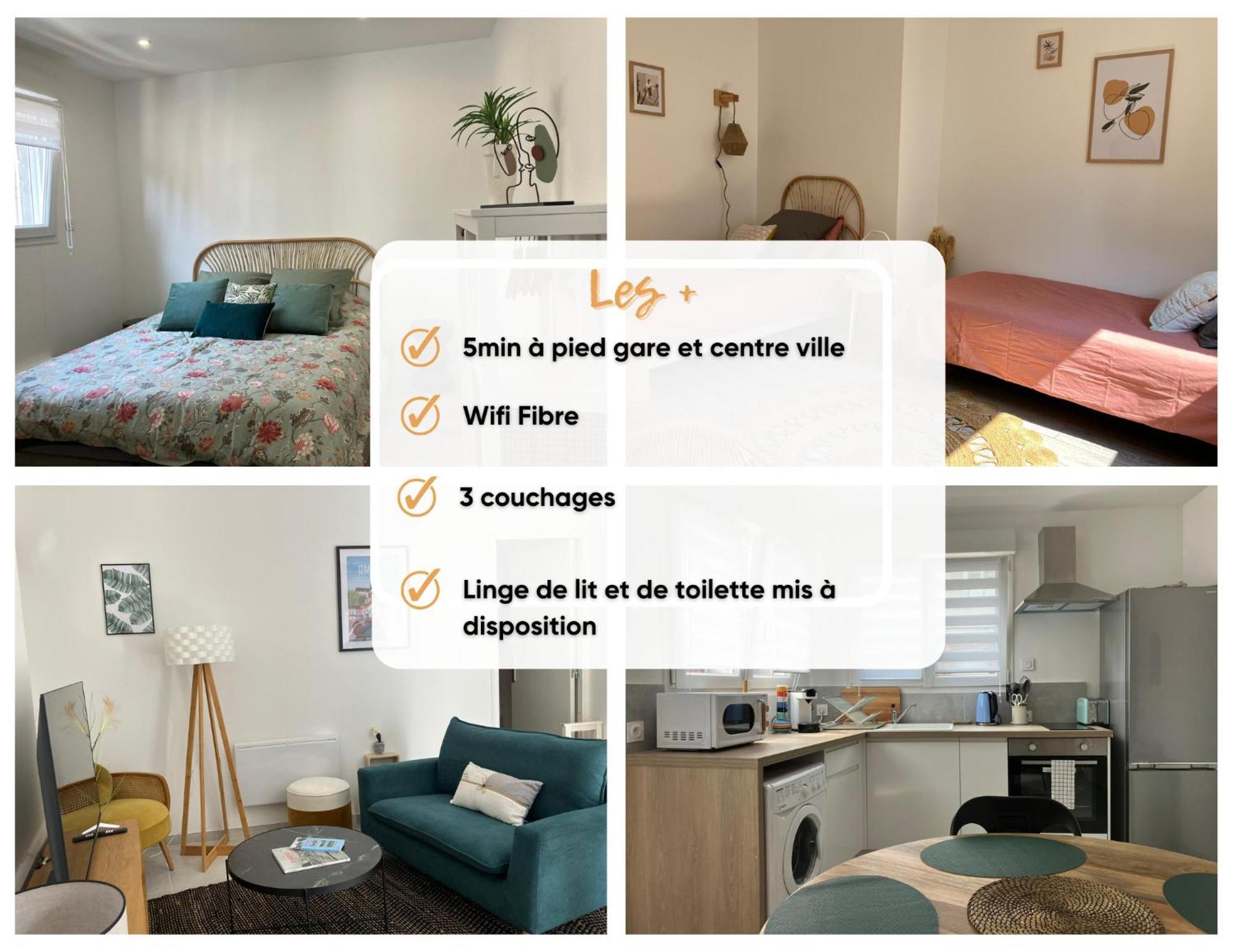 Dewailly, 2 Chambres, 3 Lits, Elegant, 700M Centre Ville アミアン エクステリア 写真